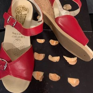 Worishofer Red Leather Sandal-Vintage?